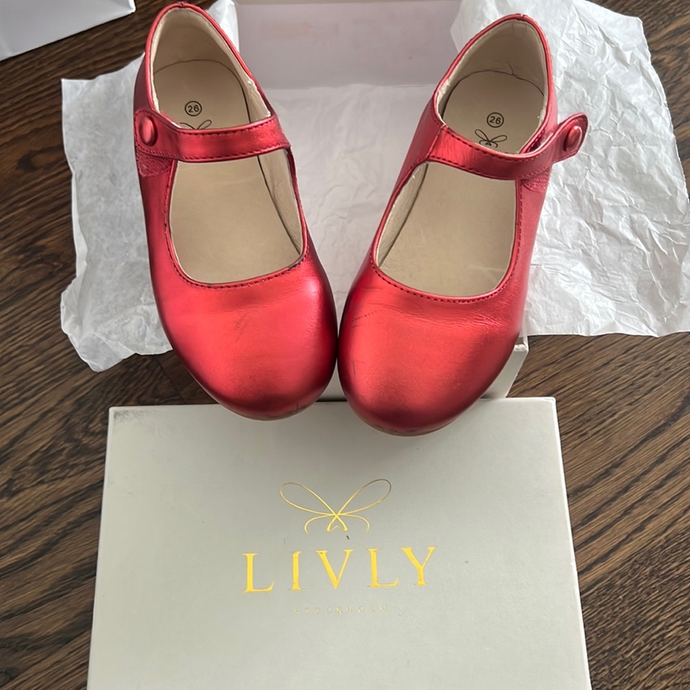 Girls Lively Red Patent Leather Dress Shoe Maryjanes